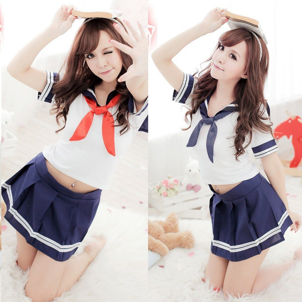 Japanese schoolgirl sailor uniform giving handjob fan pictures