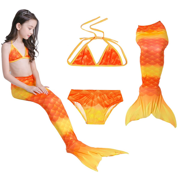 Bademode Bikinis Eizur Mädchen Meerjungfrau Bademode 3pcs Bikini