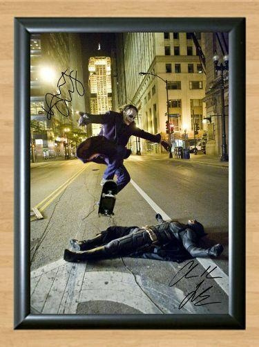Batman Joker Heath Ledger Dark Knight Skate Signed Autographed Photo Poster...