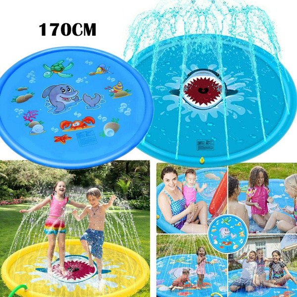 170cm Inflatable Sprinkler Splash Pad Play Mat Water Toys Swimming Pool for...