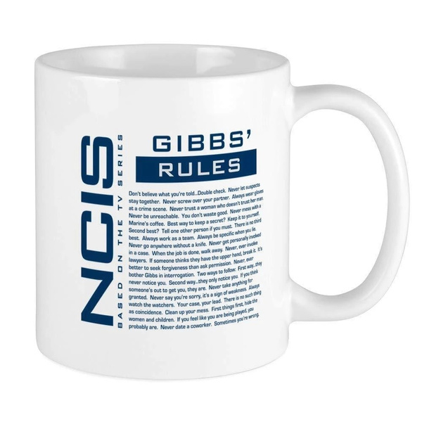 Спешите приобрести: 2020 NCIS Gibbs Rules Two Tone 11 Oz Coffee Mug Cup(Whi...