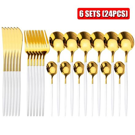 Gold Cutlery Set 24 ...