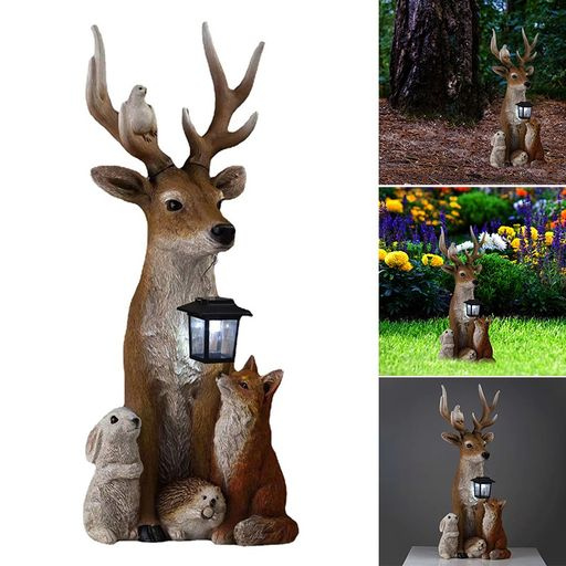 Deer Statue with Sol...