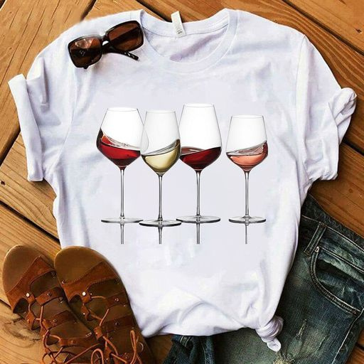 Wine Print T-shirts ...