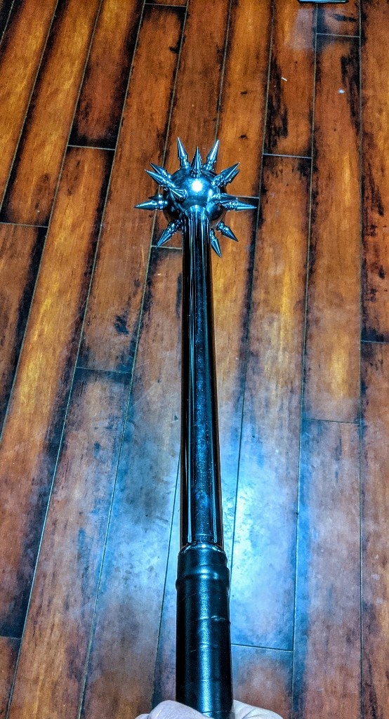 Silver Deadly Morning Star Morgenstern 34.5" Medieval Spiked Ball Mace Black 