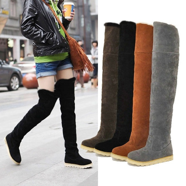 Thigh High Boots with Soft Sole | Wish