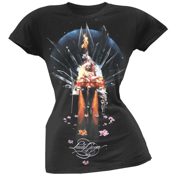 Lady Gaga Vintage Album Face Juniors T-Shirt