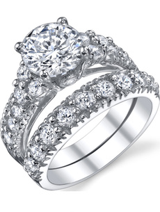 Sterling, Set, Cubic, Ring
