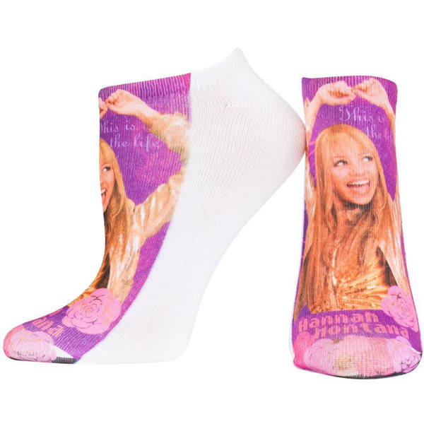 Hannah Montana-Unisex Socks Roxo, Impressão Digital 360 °, Engraçado,  Adulto, Adolescente, Juventude, Homens, Mulheres, Presente