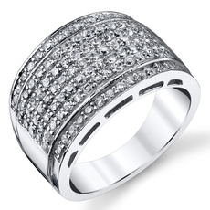 Sterling, micropave, Men, silver