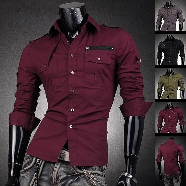 Mens Fashion Cotton Designer Cross Line Slim Fit Dress man Shirts Tops  Jeansian Casual S M L XL 8371