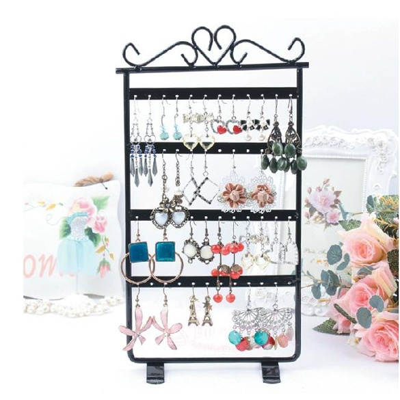 Cool 48 Hole Earrings Display Rack Stand Holder Luxury Metal Base ...