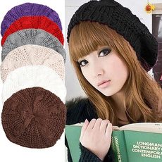 Twisted Girl Beret Knitted Hat Keep Warm Cap Multicolor Fashion