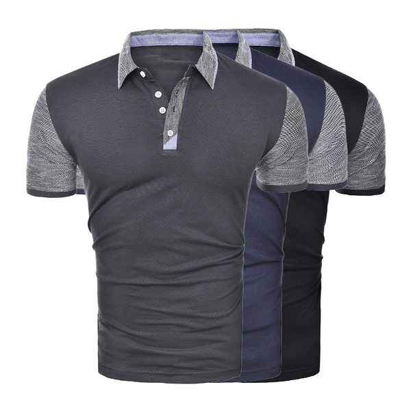 Mens Polo Shirt Casual Cotton Short Sleeves T-Shirts | Wish