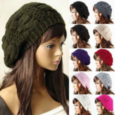 knitted, Fashion, capelastic, ladyberet