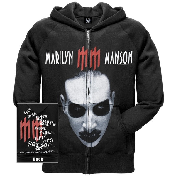 Marilyn manson 2025 zip up hoodie