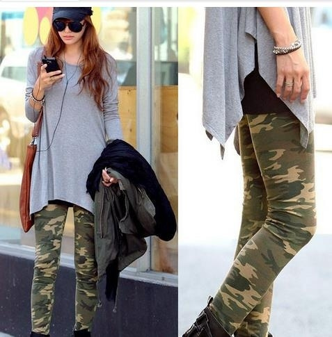 army print trousers womens
