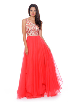 womens dresses, prom dresses 2014, Orange Dress, Vestidos maxi