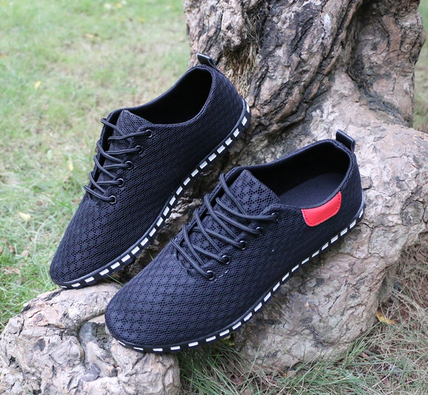 New Fashion Men's Casual Running Sport Shoes Man Breathable Flats Shoes ...