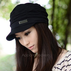 Women"s Korean Style Pleated Peaked Cap Hat Sunhat 3 Colors AP