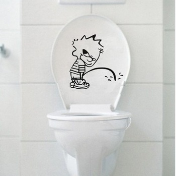Funny Toilet Seat Sticker Humor Bathroom Decal Windows Doors Walls Decoration On Wall Home Decor Art Mural Wish - How To Decorate A Bathroom Window Silly
