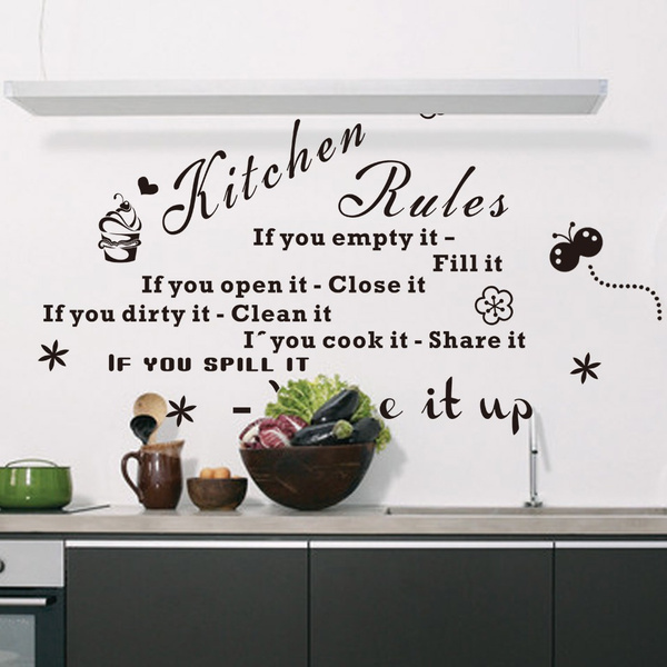 Kitchen Rules Wall Decal Es Sticker For Decor Decals Home Decoration Wish - Large Kitchen Wall Art Stickers Kitchen Rules Wall Decal Es Sticker For Decor Decals Home Decoration Wish - Large Kitchen Wall Art Stickers