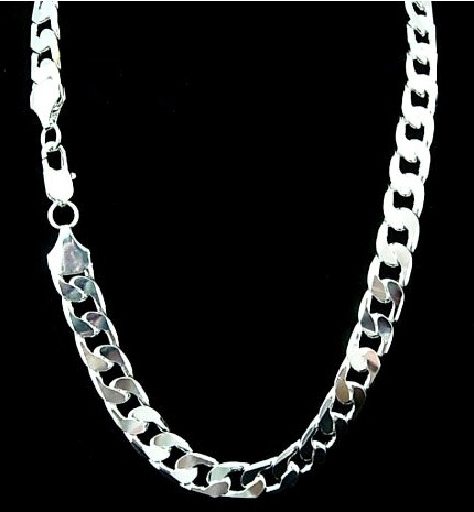 Width 7 MM) Silver necklace for men 22 