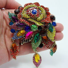 colorfulbrooch, jewelrypin, Pins, Rhinestone Brooch
