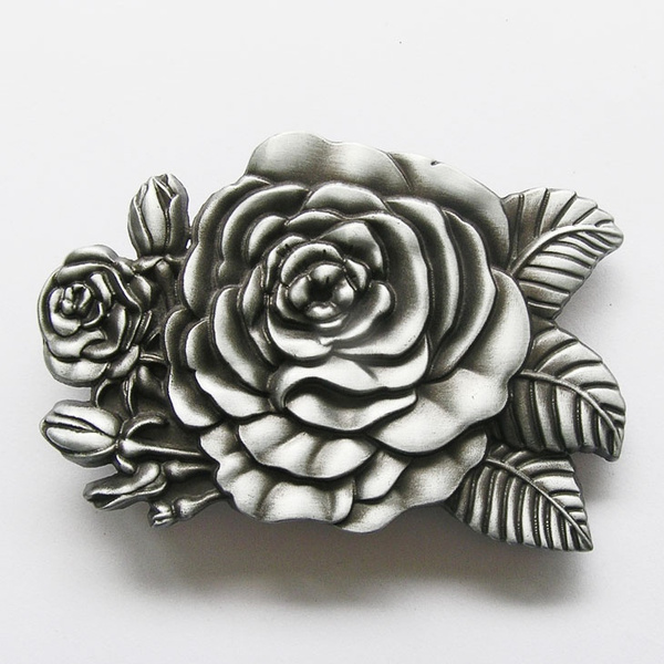 rose belt buckle