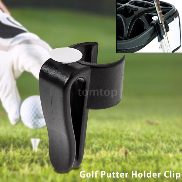 Golf Bag Clip On Putter Holder Putting Organizer Club with Ball Marker ...