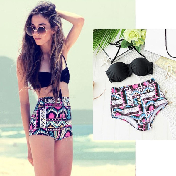goth high waisted bikini