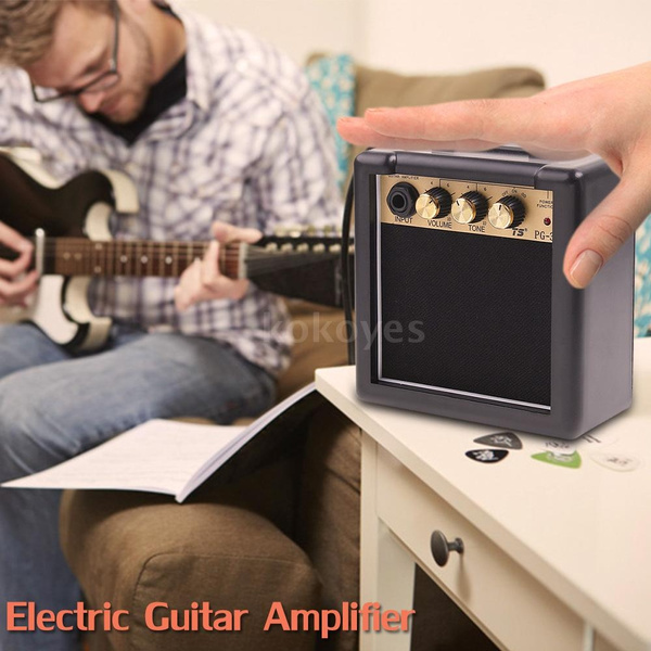 mini electric guitar and amp