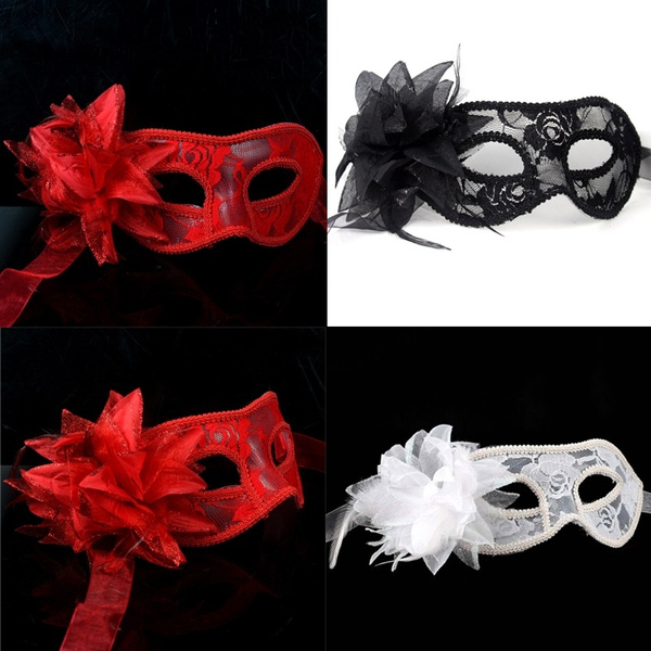 Lace Flower Sexy Cosplay Mask Prop For Masquerade Halloween Party Ball ...