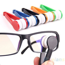 Mini Portable Glasses Eyeglasses Sunglasses Spectacles Microfiber Cleaner Brush