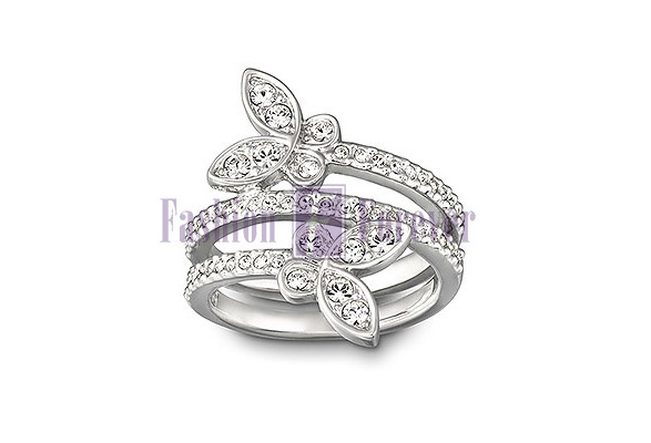 Butterfly shop ring swarovski