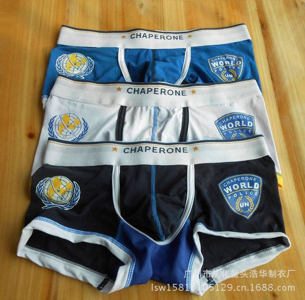 Mens Fashion underwear Police Underwear Chaperon underwear lycra cotton soft boxer briefs sexy underwear Colors