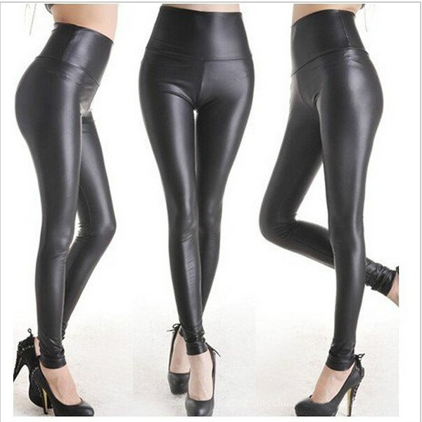 pleather stretch pants