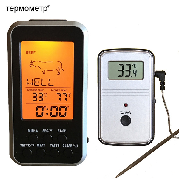 Electronic Digital  Probe  Food Cook Timer Kitchen Oven Grill Meat Thermometer