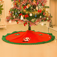 60cm/90cm/95cm Red Home Decor Santa Claus Snowman Tree Skirt Christmas Tree Decoration Supplies