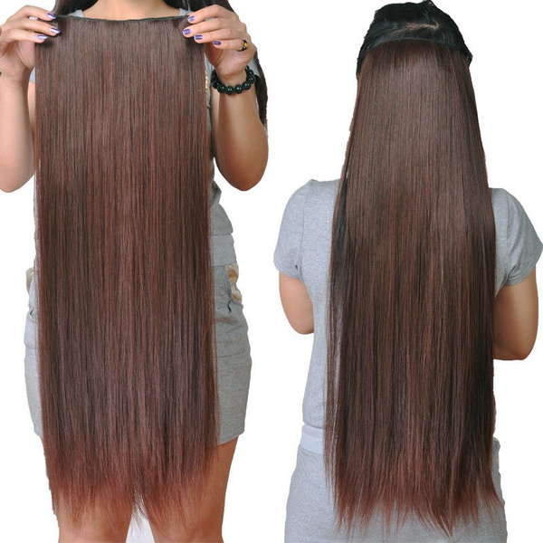 Extremely Long Hair Extensions in Brown