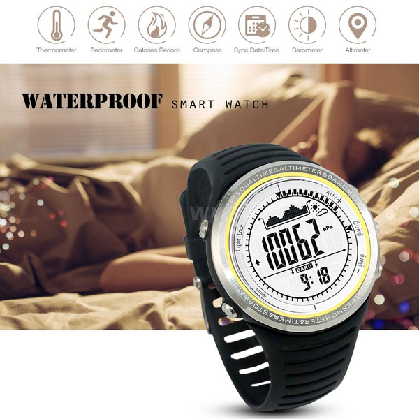 Sunroad FR802B 5ATM Waterproof Altimeter Compass Stopwatch Fishing  Barometer Pedometer Outdoor Sports Watch Multifunction H11939_W_24701