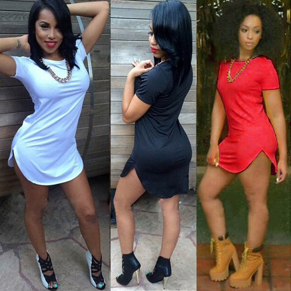 shirt dress with slits on both sides