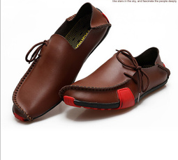 casual shoes, Flats, leather shoes, genuine leather