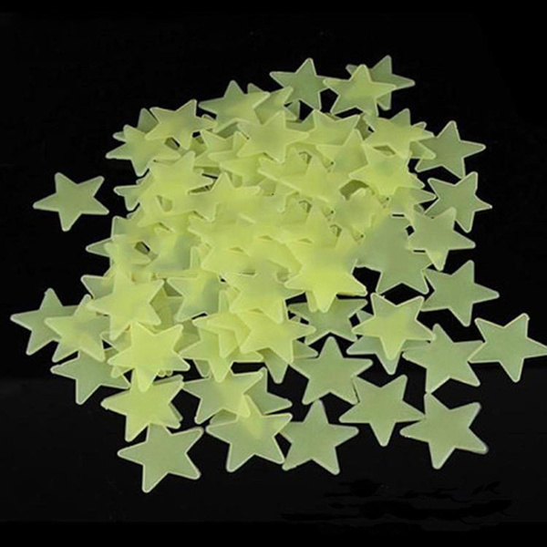wallpapers Glow In The Dark Stars For Ceiling Or Wall Stickers Glowing Wall Decals Stickers Room Decor Kit 100pcs wall ceiling glow in the dark stars stickers decal baby kids bedroom decor wish