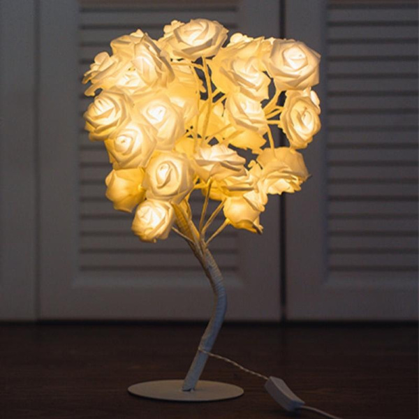 20 LED String Light Decor Lights Rose Flower Lamp for Bedroom Wedding ...