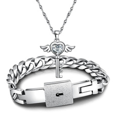 Fashion, Keys, Chain, titanium steel necklace