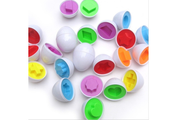 6x Amusing Pretend Food Eggs Children Play Puzzle Eggs Educational Toys Random 