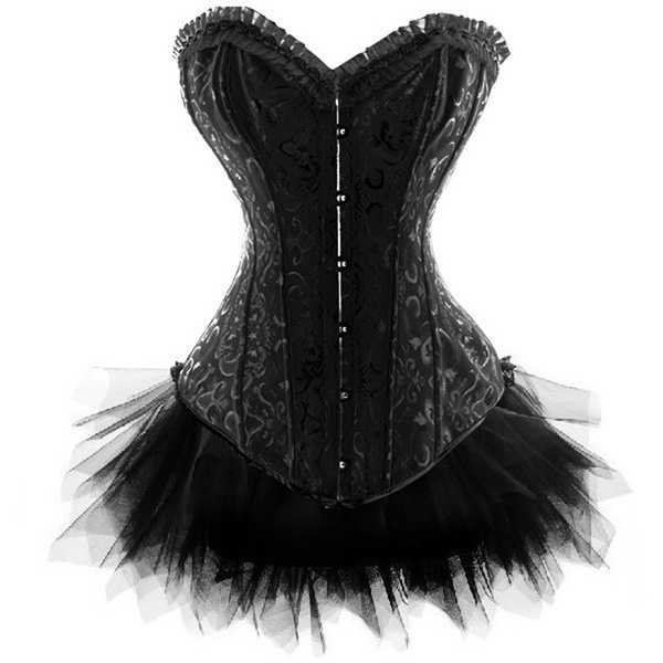 Plus Size Tutu Black Lace Dress