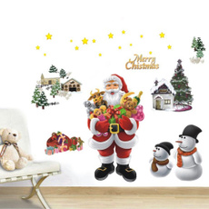 New Fashion Accessories Sticker Merry Christmas The Santa Claus Removable Wall Stickers Art Decals Mural DIY Wallpaper for Room Decal