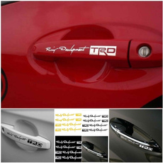 4PCS Reflective TRD Racing Development Doorknob Car Handle Decal Vinyl Stickers